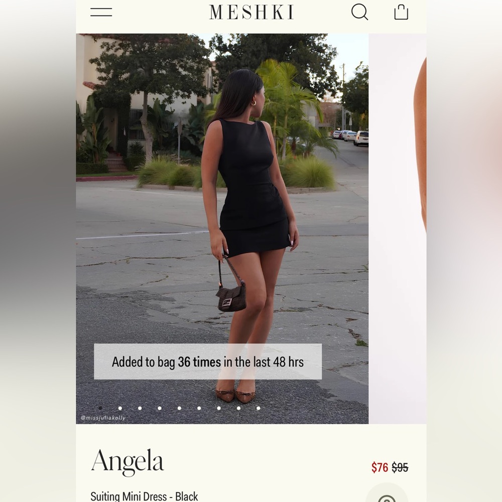 Meshki Black Mini Dress